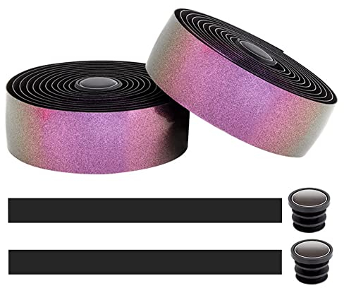 ihreesy Fahrrad Lenkerband Fahrradlenker Griffbandwickel Rutschfeste Lenkerbänder Lenkerbandage Lenkerriemen Stoßdämpfung für Rennrad Mountainbike Radfahren,Lila