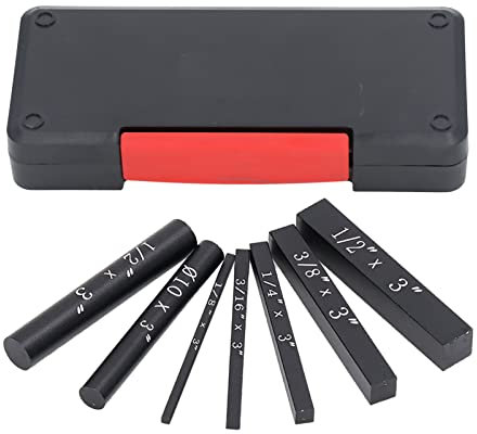Tyenaza 7-teiliges Höhenmesser-Set für die Holzbearbeitung, Höhenmesser-Set für Höhenmesser aus Aluminium, Präzisions-Klötzchen-Höhenmesser-Set für Holzbearbeitungswerkzeuge für Fräser (Schwarz)