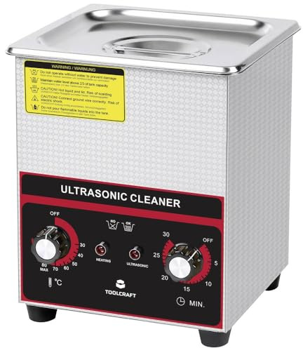Toolcraft USC-200 Ultraschallreiniger Schmuck, Bürobedarf, Werkstatt 160 W 2 l mit Heizung, mit Reinigungskorb