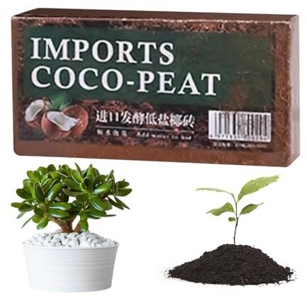 FASSME Ladrillos de Fibra de Coco, Ladrillos de Fibra de Coco - Ladrillo de turba de Fibra de Coco de Alta expansión | Ropa de Cama de cáscara de Coco, ladrillo de Fibra de Coco, Accesorios Naturales