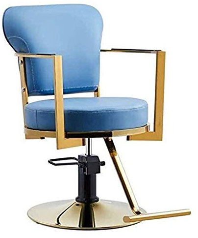 Hydraulische Schönheitsausrüstung im Vintage-Stil, hydraulisch Verstellbarer Allzweck-Friseurstuhl, Friseurdrehstuhl (max. Tragkraft 420 lbs) für Friseure (blau) ((blau)