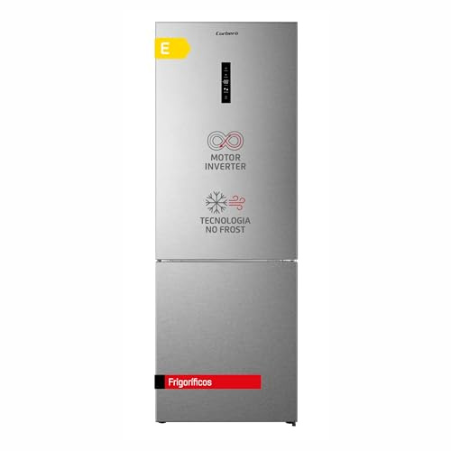 Corberó - Frigorífico Combi | CCHS20074NFXINV | No Frost | Inverter | 495 L | 200x70cm | Display Puerta | Fresh Box | Cajón Crisper | Estantes de cristal y ajustables | Luz LED | Inox