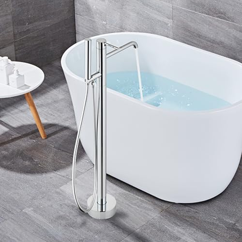 Generisch Badewanne Armatur Freistehende Badewanne Wasserhahn mit Dusche Chrom Einhebel Mischbatterie Dusche für Badezimmer