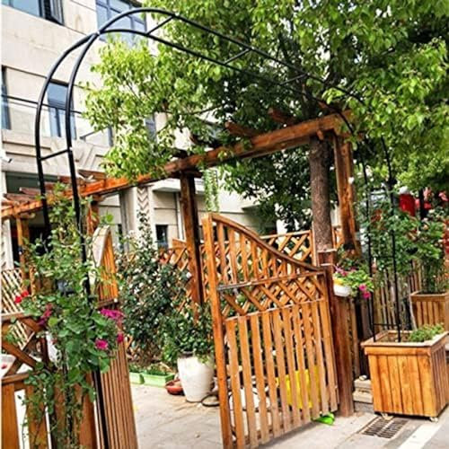 Pérgola de jardín de metal con forma de arco de rosas para plantas trepadoras, 140 x 230 cm (55 x 91 pulgadas) de ancho, 120 cm, 350 cm, cenador decorativo para boda, diseño sensacional