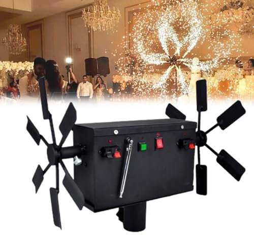 Macchina per accensione fuochi d'artificio a freddo, mini macchina per fuochi d'artificio a freddo con fontana, pirotecnica a distanza senza fili con 12 ricevitori, attrezzatura da palco per matrimoni