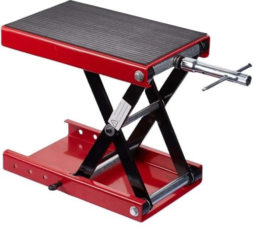 AZDEWE Cavalletto Centrale Per Sollevamento Moto, Tavolo Elevatore Regolabile Per Moto, Cavalletto Per Sollevamento Moto con Ampio Ponte, Cavalletto Per Sollevamento Moto con Cavalletto Centrale A For