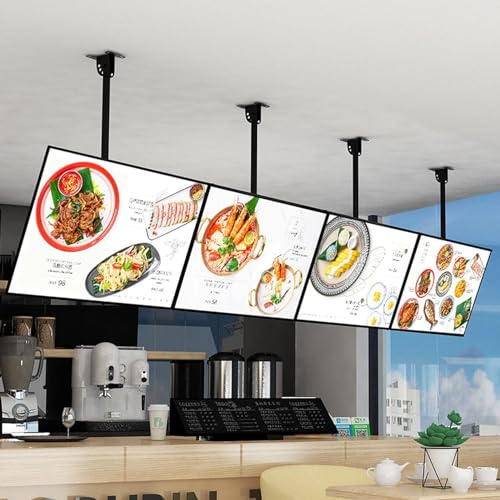 HGOuhK LED-Lichtbox mit ultradünnem Rahmen, Softbox für LED-Displayrahmen, Menütafel mit Hintergrundbeleuchtung für Restaurants, Geschäfte und Cafés