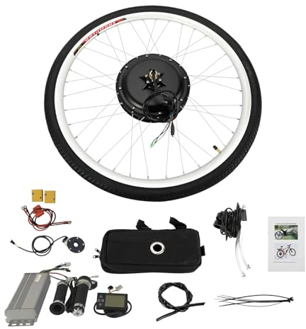Queeucaer 28 Zoll 48V 1000W E-Bike Hinterrad Umbausatz LCD Motor Conversion Kit(außer Batterie)