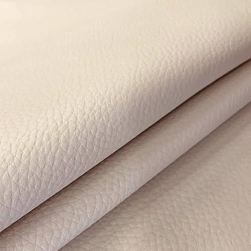Konstlädertyg för klädsel 140 cm bred. Mjukt PU-läder för möbler, hem, tillbehör, hantverk, hantverk, konstläder. 100% Spanien. (beige, 50 cm)