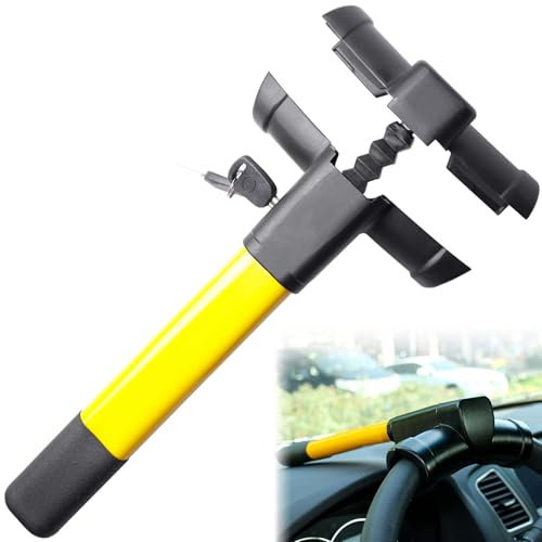 Antifurto universale per auto, con 2 chiavi, antifurto per auto, camper, furgoni, colore: nero