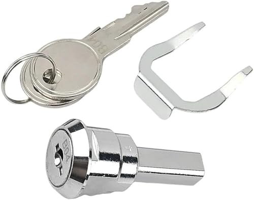 Silver Universal Toolbox Lock, Toolbox Lock Iron Cabinet Insert Linkage Drawer Set, 180° Rotation Unlocking, Cabinet and Furniture, Car Keychain, Cabinet and Furniture Locks