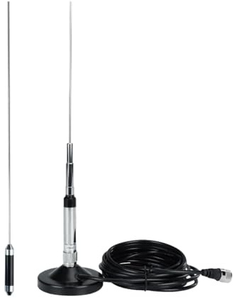 Retevis MR500 CB-Funkgerät Antenne, 150W 26–29 MHz, PL259 UHF Male, CB Antenne mit Magnetischer Halterung, CB Funkantenne mit 5 m RG58-Kabel, Frequenz 27 MHz CB Funk Antenne Auto (1Stück)