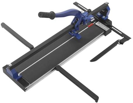 Tagliapiastrelle manuale, lunghezza totale di taglio 120/100/80/60 cm, spessore di taglio: 4-15 mm, ruota di taglio in lega, posizionamento preciso (blu, 60 cm)