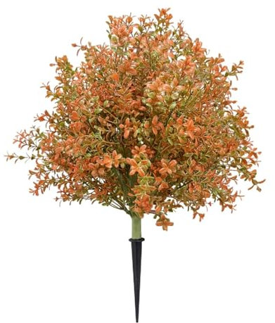 Árbol topiario artificial con estaca de suelo, arbusto sintético, planta de otoño falsa para Navidad, patio, decoración de puerta delantera, interior y exterior, 23.62 pulgadas