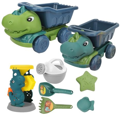 Strandspielzeug: Set für Kinder mit Dinosaurier-Formen, Werkzeuge für Muldenkipper, Zubehör mit Kanten, tragbar, sicher