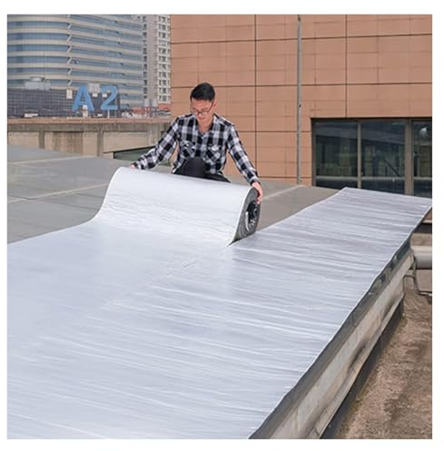 Aluminium selbstklebend Isolierfolie Selbstklebende Aluminiumfolien-Isolierung, Wärme- Und Schalldichte Baumwollschicht, Wärmereflektor Und Strahlungsbarriere, Ideal For Dächer, Wände Und Wohnmobile(5