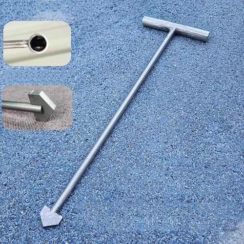 Gancio di Sollevamento per griglia di Scarico per acque piovane ad Alta Resistenza, estrattore per tombini in Metallo a Forma di T, attrezzo di Sollevamento per fognature da 39,4, apriscato