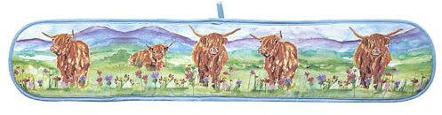 The Leonardo Collection Jennifer Rose Highland Cow Single Oven Glove | Protective Insulation, Flexible Wear, Reliable Grip, Everyday Baking Companion, Gift Choice