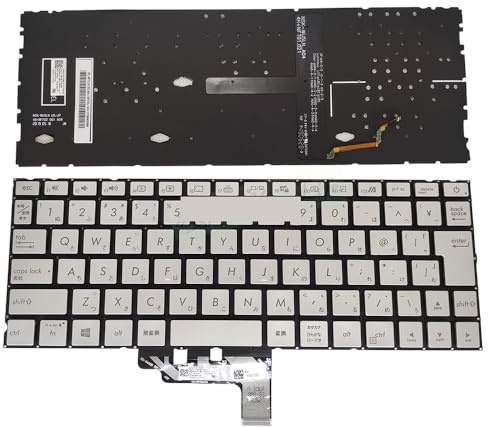 CHUOZSW Russische JP UK Backlit tastaturen für ASUS für Zenbook 13 UX334 UX334FL UX334FA blau Japanischen Laptop Tastatur 0KNB0 1620JP00 162HJP00(JP Silver)