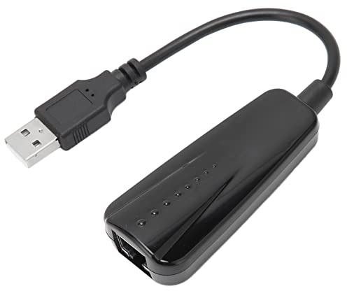 AMONIDA Adaptador USB a Ethernet, Tarjeta de Red Fast Ethernet USB 2.0 a RJ45, Adaptador de Indicadores LED, Ideal para 10, 8.1, 8, 7, Vista, OS X
