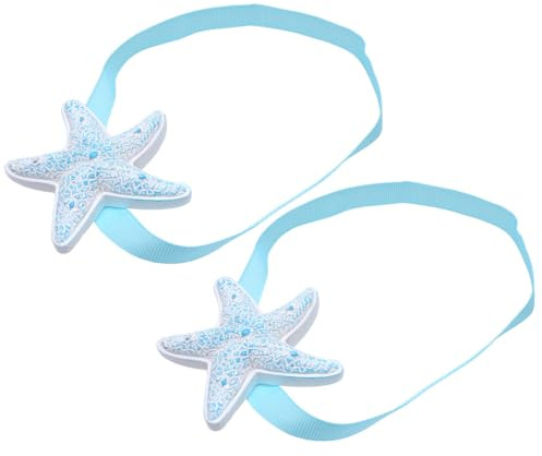 NUSITOU Calamite Fermatende Nautiche a Forma di Stella Marina in Resina Blu, 2 Pezzi, Magnetiche per Tende in Ambienti Domestici Come Camere e Bagni