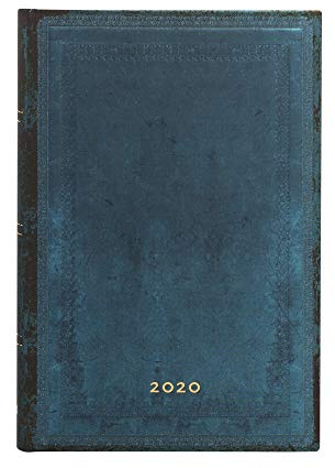 Paperblanks 12-Monatskalender 2020 | Calypso Schlicht |Tagesüberblick | Mini (140 x 100 mm)