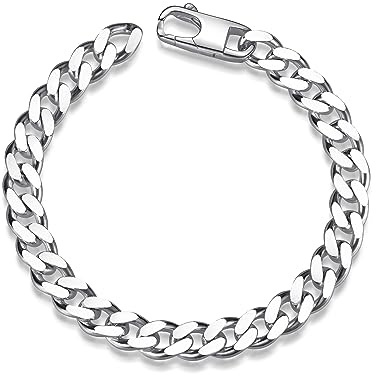 Panzerkette Armband 8mm, Stärke 2.6mm - 925 Silber - Länge 16-25cm