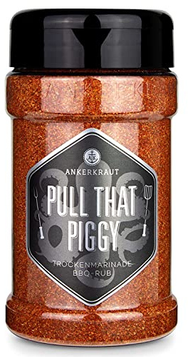Ankerkraut Pull that Piggy, Pulled Pork BBQ-Rub, Gewürzmischung zum Grillen, 220g im Streuer