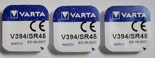 Varta V394 Lot de 3 piles bouton SR 936 SW/SR 45 SW/V 394 Varta 1BL 67 mAh