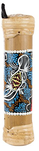 50cm Regenmacher Rassel Shaker Bemalt Dotpaint Maracas Kinder Bali Rainstick
