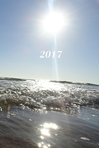 2017: Kalender/Dato bog: 1 uge på 2 sider, Format 6 x 9 (15,2 cm x 22,9 cm), Dække Havet