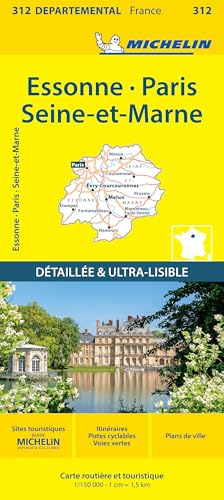 Michelin Paris - Ile de France / Ost: Straßen- und Tourismuskarte 1:150.000 (MICHELIN Localkarten)