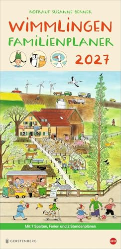 R.S. Berner Wimmlingen Mega-Familienplaner 2027: Großer Wandkalender mit 7 Spalten. Kalender für Familien mit Suchbildern aus dem Bilderbuchklassiker im Hochformat 33 x 68 cm