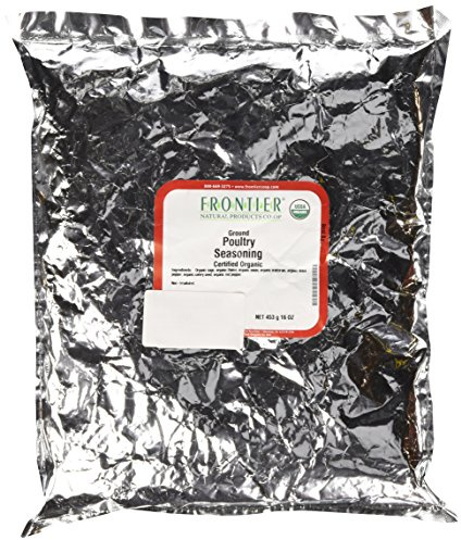 Frontier Co-op Salt-free Poultry Seasoning, 1-pound Bulk Bag, Blend of Sage, Thyme & Onion, Perfect for Poultry & Stuffing