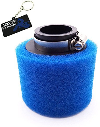 STONEDER Filtre à air en mousse bleu de 38 mm pour quad, quad, motocross, kart, scooter, moto 110 cc, 125 cc