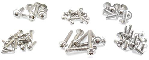 Linsenkopfschrauben Edelstahl V2A M4 M5 M6 M8 ISO 7380 Torx V2A breit Flansch, Stückzahl:25 Stk., Abmessung Schrauben:M6x25