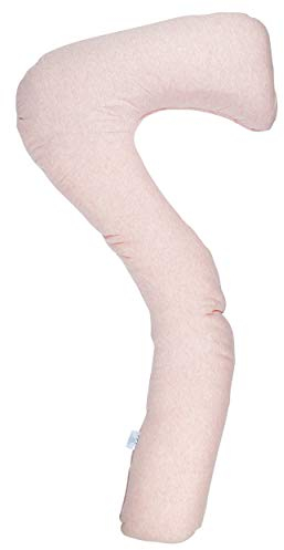 vendome Dreamtime Seitenschläferkissen AVIOR, Lagerungskissen mit Bezug aus 100% Baumwolle (abnehmbar und waschbar), 140 x 75 x 20 cm, weiß, Schwangerschaftskissen weich und bequem