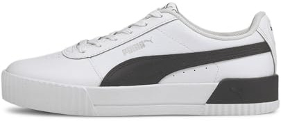 PUMA Carina L dam Låga sneakers, Vit (Puma White-Puma Black-Puma Silver), 37.5 EU