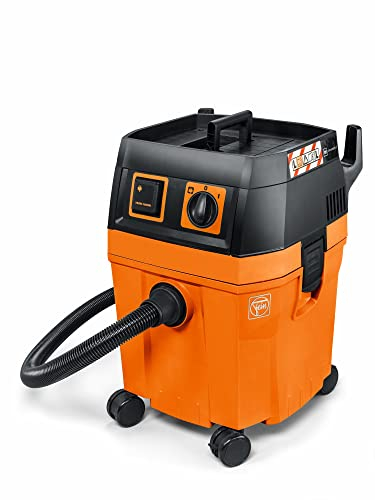 FEIN Nass- / Trockensauger DUSTEX 35L (Industriestaubsauger 1380W, Behälter 32l, extra Steckdose) 92036223000, Orange