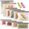 Cozihom Wiederverwendbare Gefrierbeutel, 10 Packungen, auslaufsicher, wiederverwendbar, zum Marinieren von Fleisch, Obst, Sandwich, Snacks, Heimorganisation, umweltfreundlich