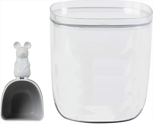 Qualy QL10326-CL-GY Behälter mit Messlöffel, Kunststoff, 1 Liter, durchsichtig 521714500