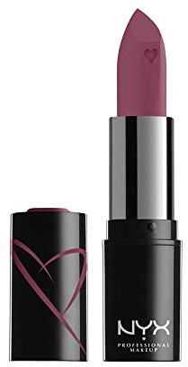 NYX Professional Makeup Lippenstift mit Satin-Finish und ultra-gesättigter Farbe, Shout Loud Satin Lipstick, Love Is A Drug (Rosa)
