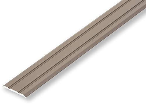 (8,64EUR/m) Übergangsprofil 25 x 1180 mm Edelstahl-Look selbstklebend flach | Ausgleichsprofil | Nahtdeckprofil | Laminat Türprofil | Alu Leiste