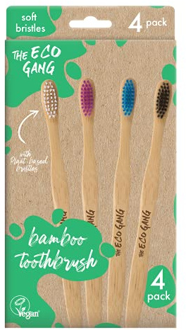 Eco Gang Bambus Zahnbürste Soft, 4er Packung