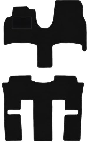 Wielganizator Alfombrillas para Peugeot 807 7 Personas 2002 – 2014 – Terciopelo – Accesorios para Coche – Práctico Felpudo – 4 Piezas – Negro