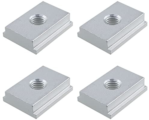 T-Track Slider MEETOOT 4pcs Silver Aluminum Alloy M8 T Slot Nut Furniture Nuts for Profile Woodworking Tool Slot Fastener