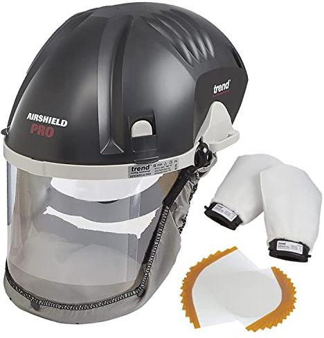 TREND Ensemble respirateur et visière Airshield Pro avec superposition de visière de rechange et filtres à air jumeaux supplémentaires, AIR/PRO/D4/E