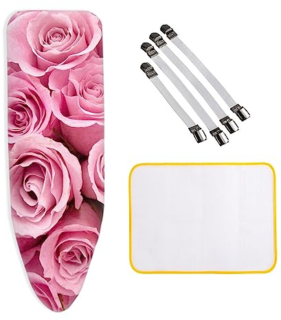 Extra Large Bügelbrettbezug für Dampfbügeleisen 150x50cm 100% Baumwolle Bügeltischbezug für schnelles und leichtes Bügeln Perfekte Gleitunterlage zum Bügeln