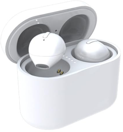 Xmenha Kleinst Schlaf Kopfhörer kabellos Bluetooth unsichtbar Mini Kopfhörer in-Ear Ohrhörer für Arbeit Schlafen versteckt Headsets für Seitenschläfer Schlafen im Ohr Wireless Earbuds (Weiss)