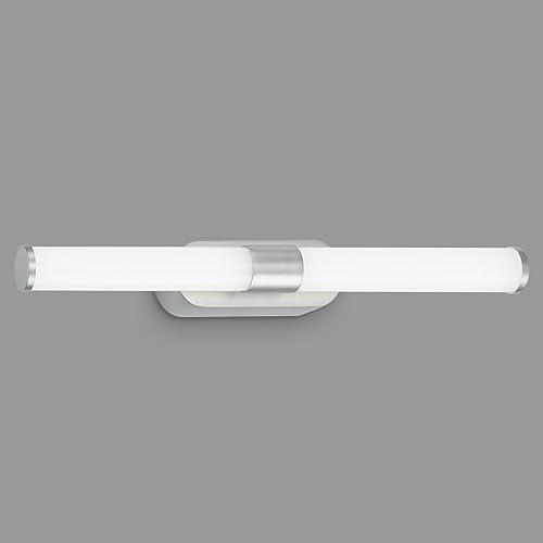 BRILONER - Lampada a LED per specchio da bagno, lampada da specchio per il bagno, lampada da parete, applique, IP44, tonalità di luce bianco neutro, 7W, finitura cromata opaca, 40 cm.